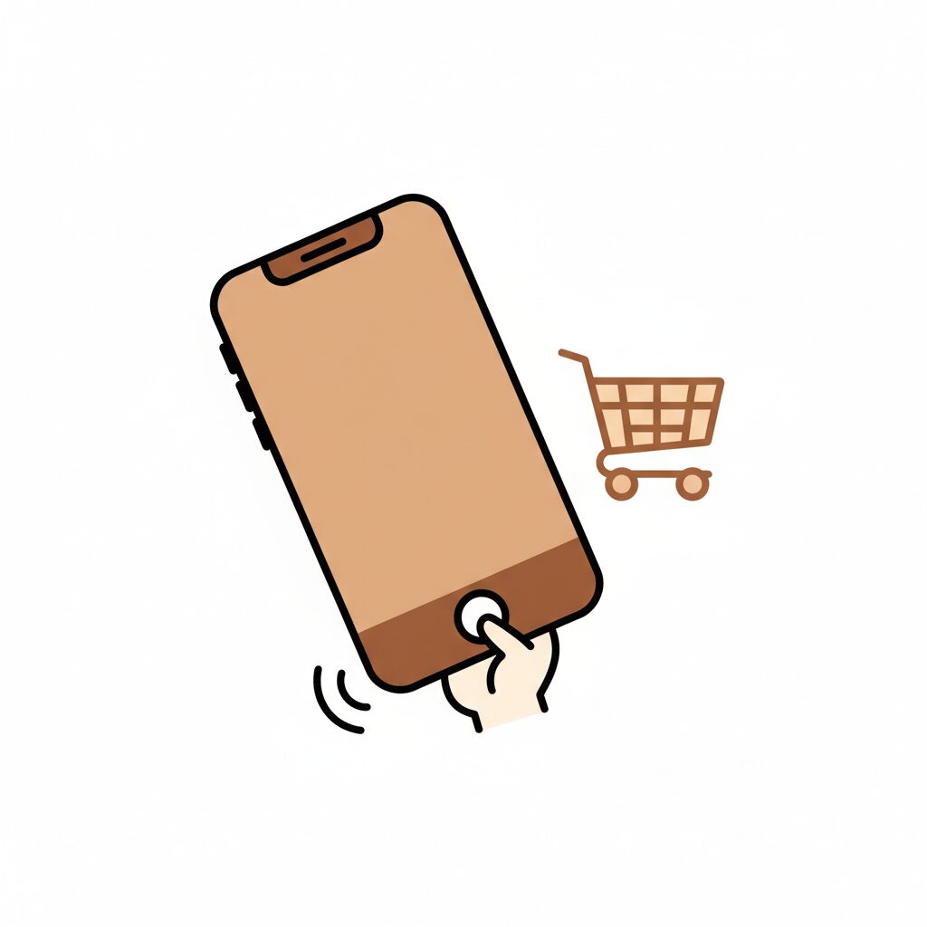 Padre con Pixel 10 XL y carrito de compras