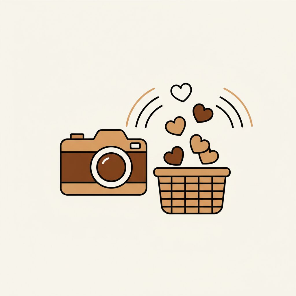 Niño sosteniendo un cesto con hojas otoñales