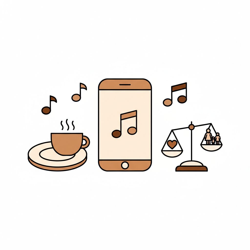 Familia desayunando juntos