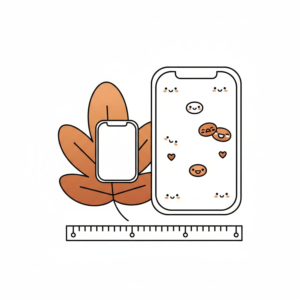 Mains tenant des smartphones de tailles différentes