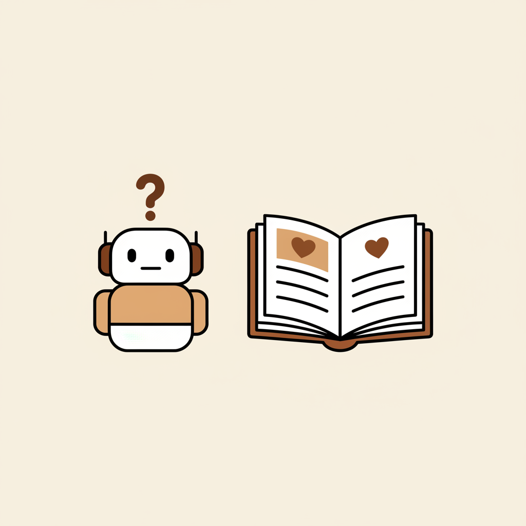 AIと人間のタッグを子育てに例えたイラスト