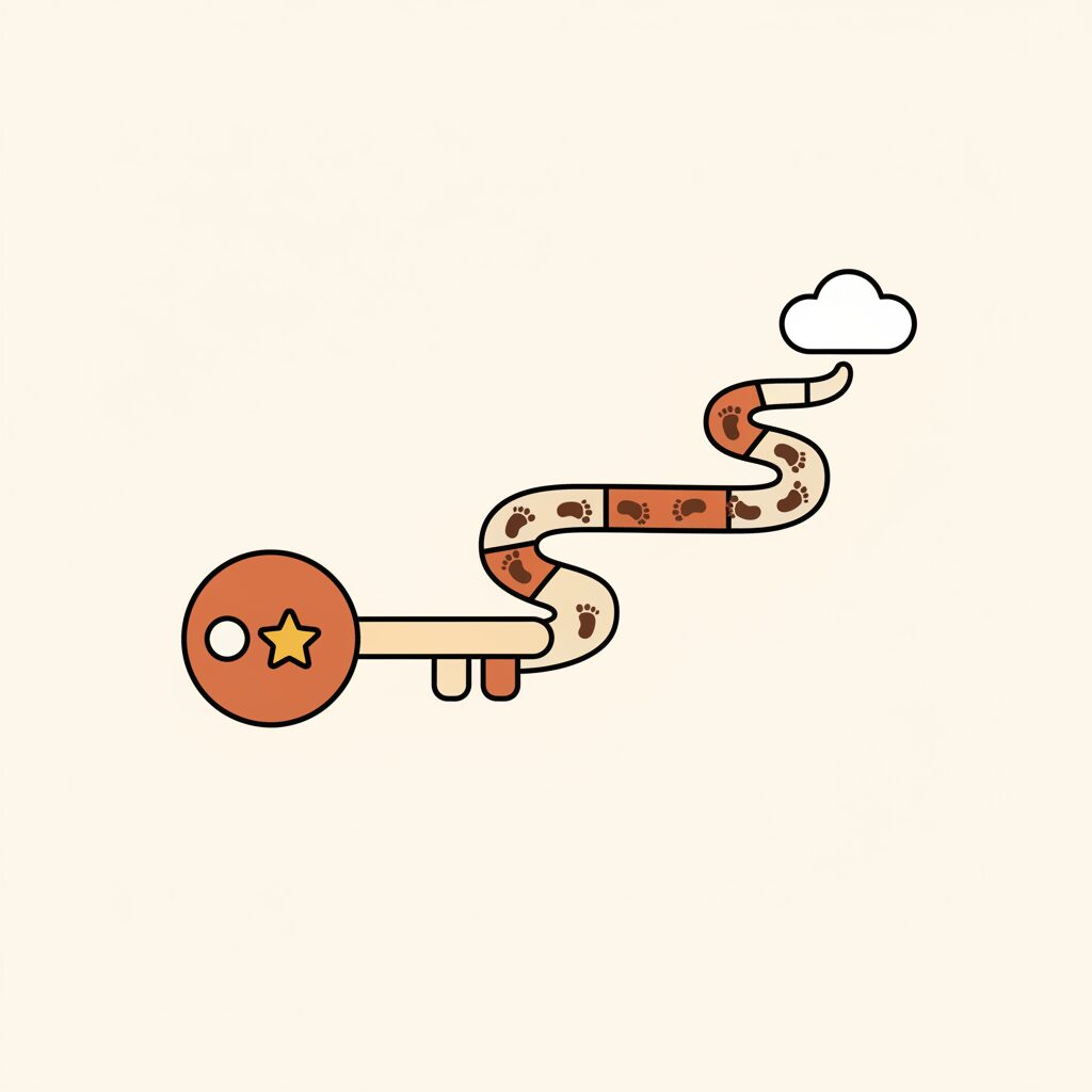 anak kecil bermain daun bentuk hati