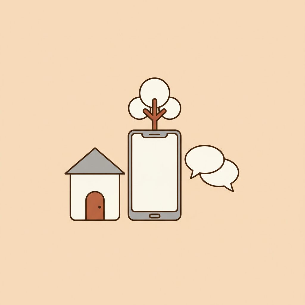 Người cha và con gái cùng sử dụng ứng dụng học ngôn ngữ