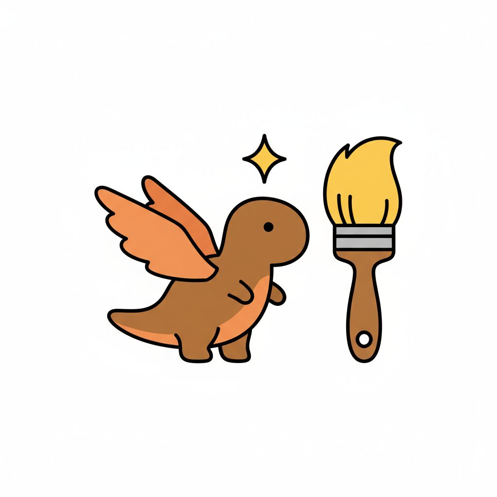 아이가 자신만의 독창적인 그림을 그리며 즐거워하는 모습