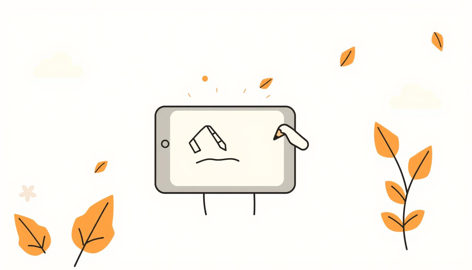 디지털 창작 아이디어를 보여주는 밝은 분위기의 가을 풍경