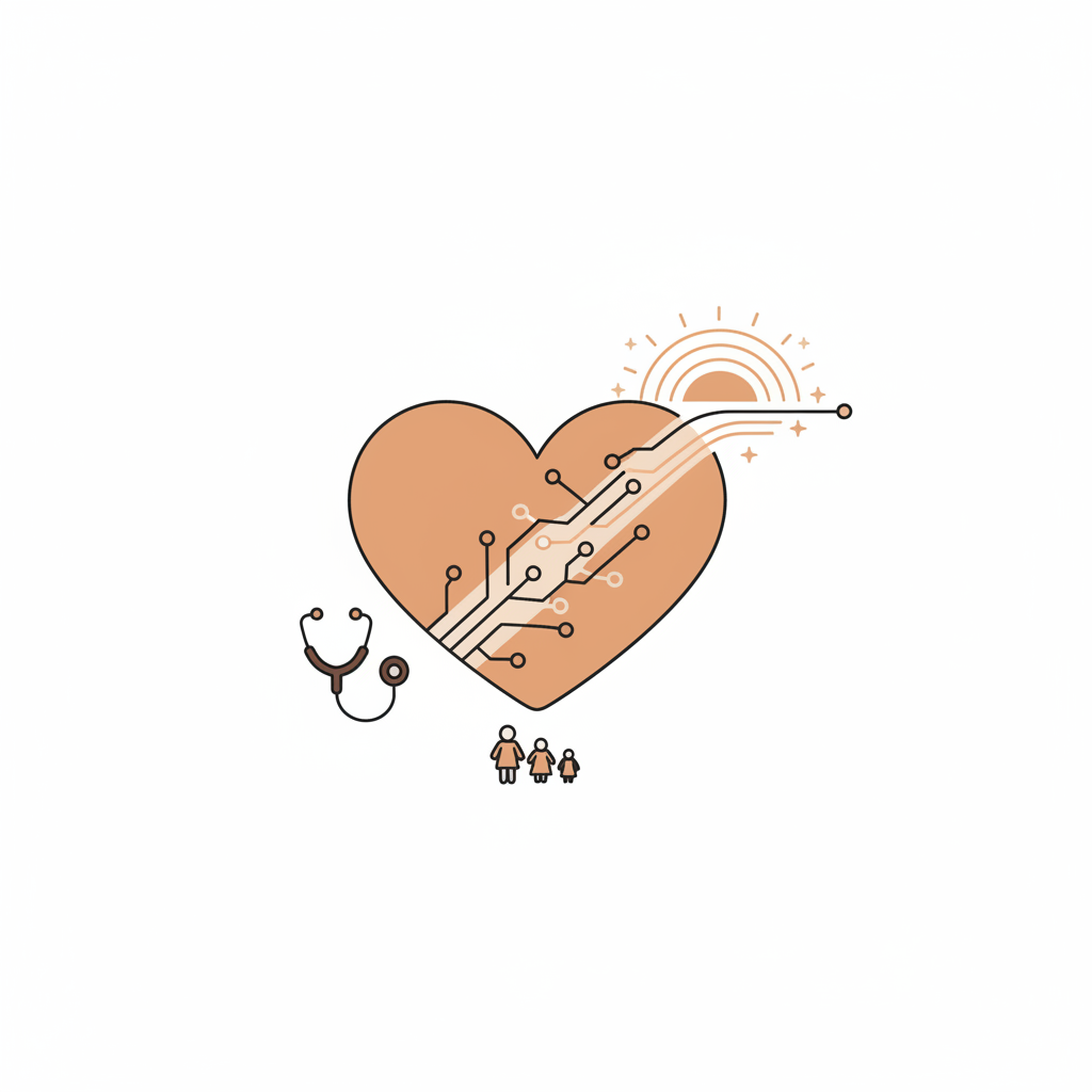 가족이 함께 손을 잡고 희망찬 미래를 바라보는 뒷모습