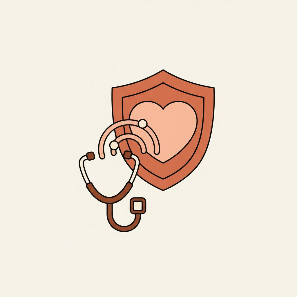 医療従事者がAI聴診器を使用する様子