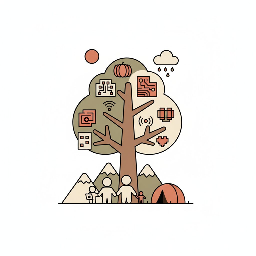 Niño explorando con curiosidad