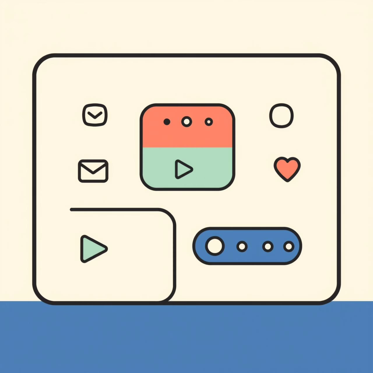 Material 3 Expressive 디자인 예시, 커진 버튼과 생동감 있는 색상