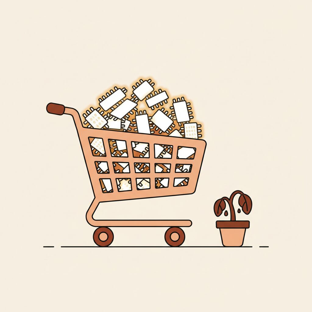 AIブームと現実のギャップを示すチャート