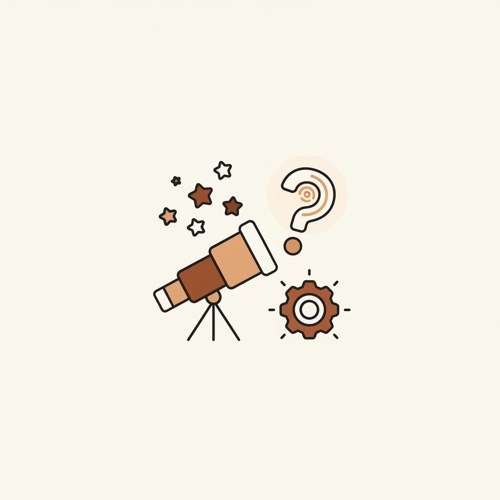 壮大な宇宙を背景に浮かぶAIの概念図 星とデジタルネットワークの融合