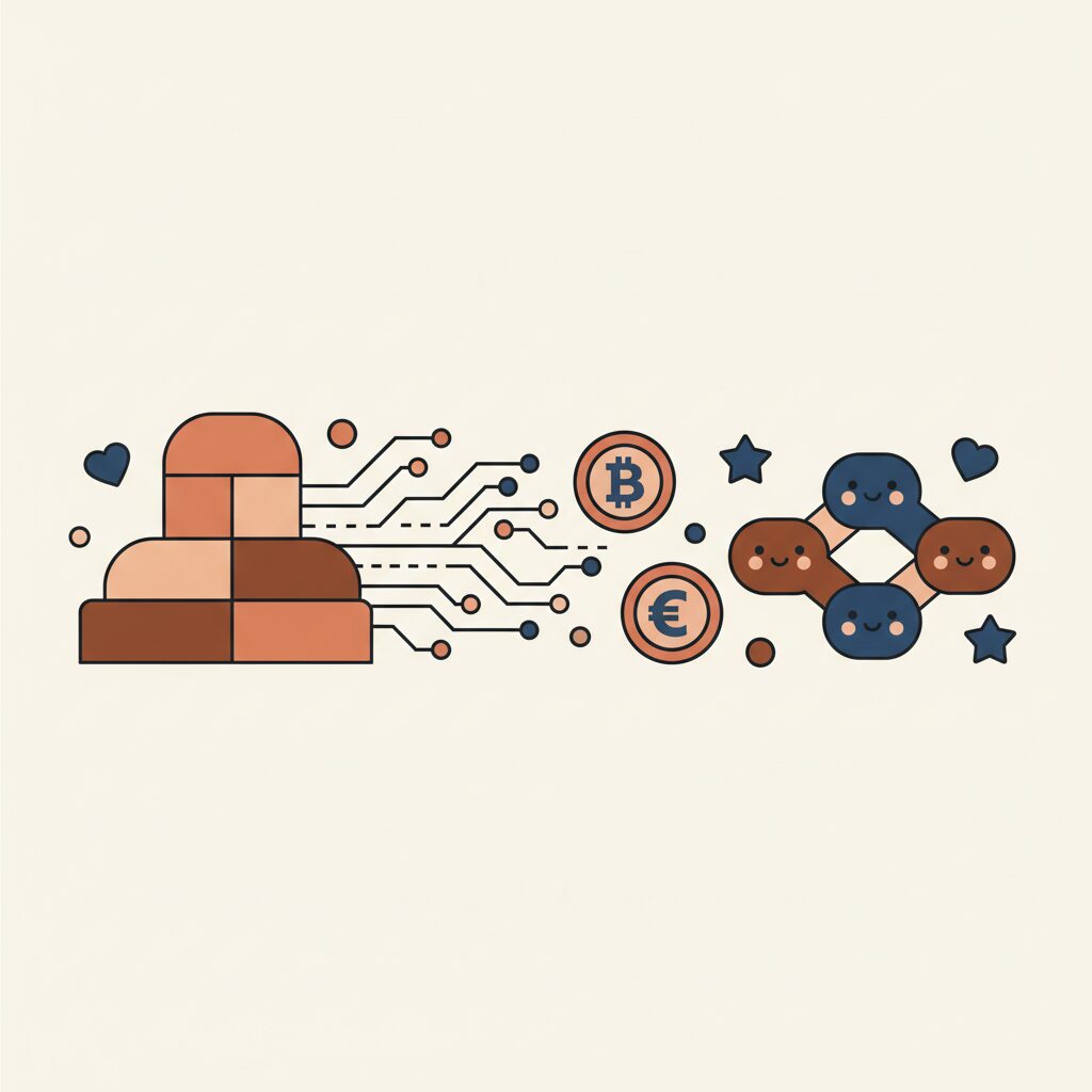 알록달록한 블록으로 미래를 만드는 아이의 손