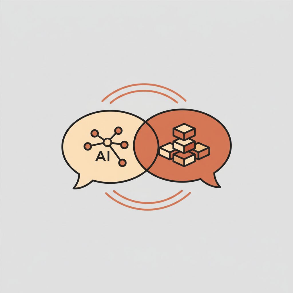 家族が食卓で未来の技術について話し合う様子