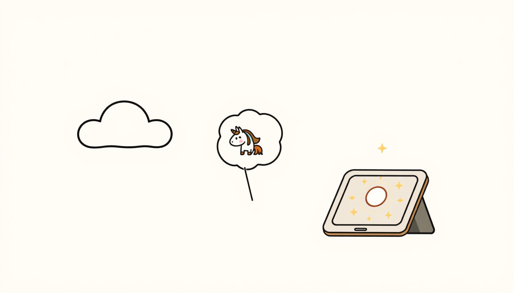 Niña creativa con tablet