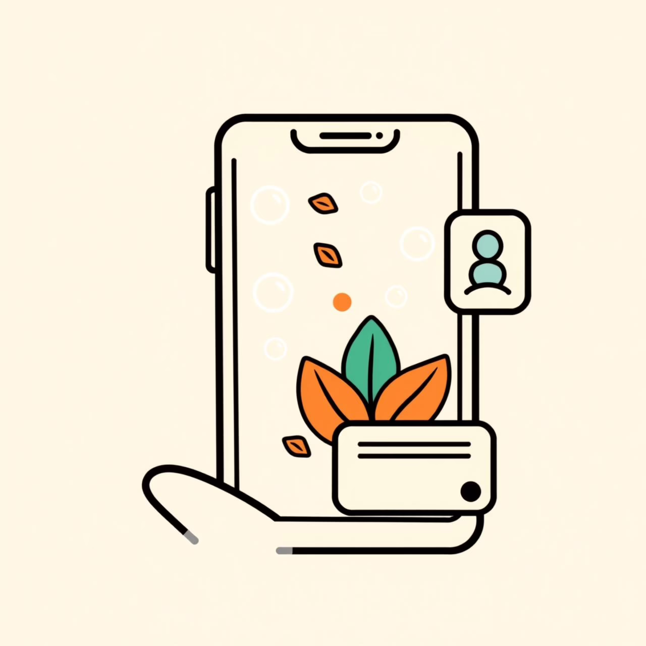 familia personalizando dispositivo con dibujos infantiles en pantalla