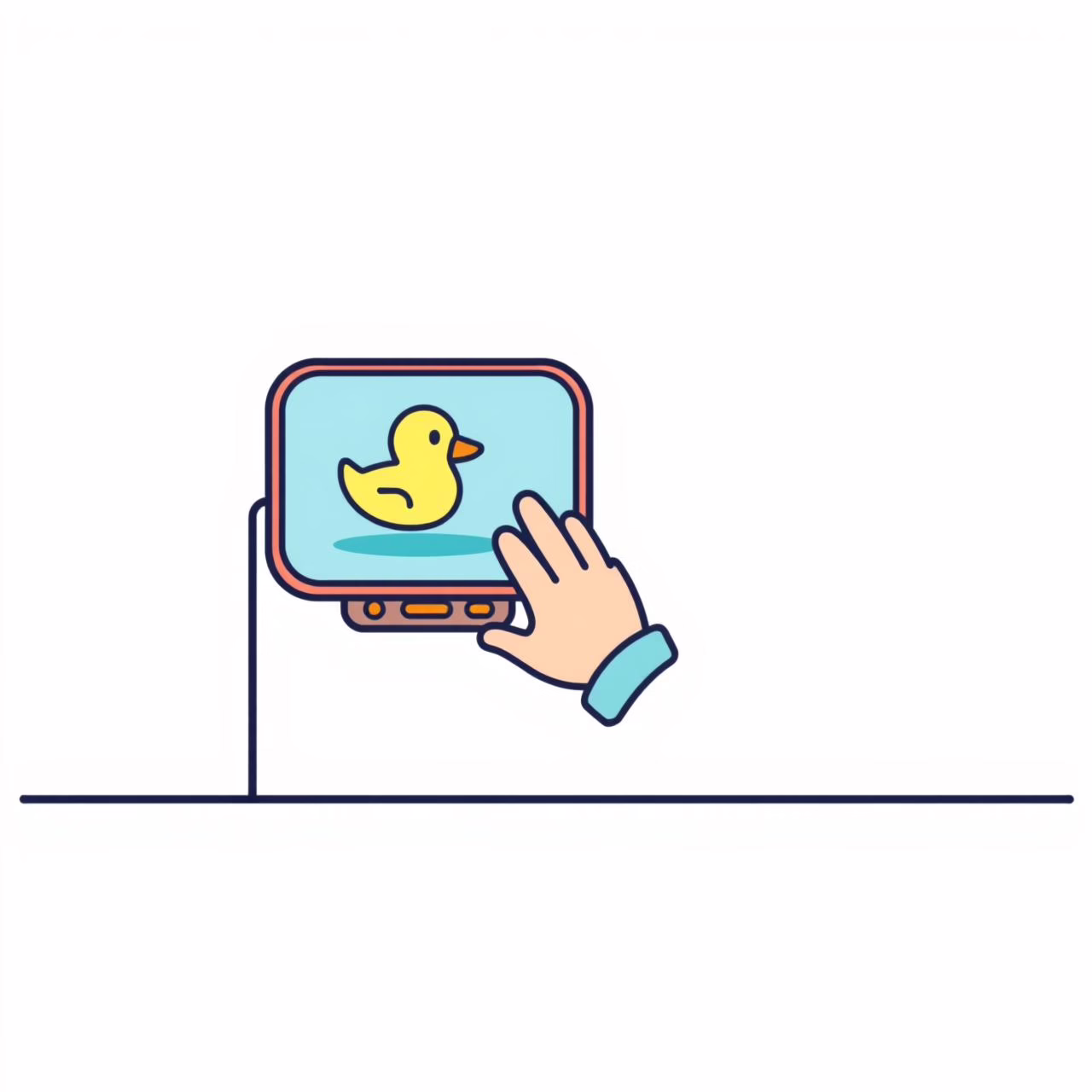 Trẻ em tương tác với công nghệ