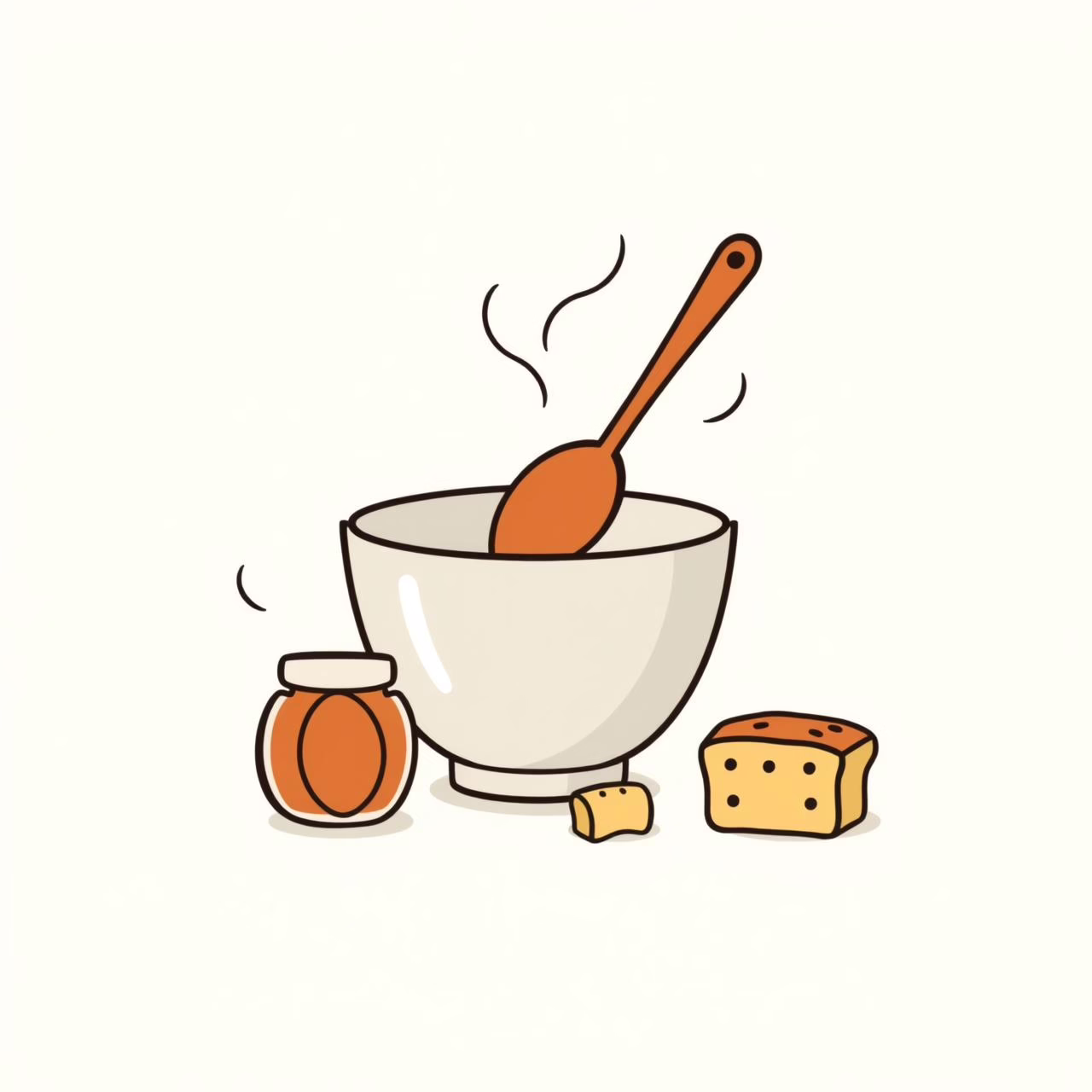 Niña sonriente preparando plato creativo con sobras de comida