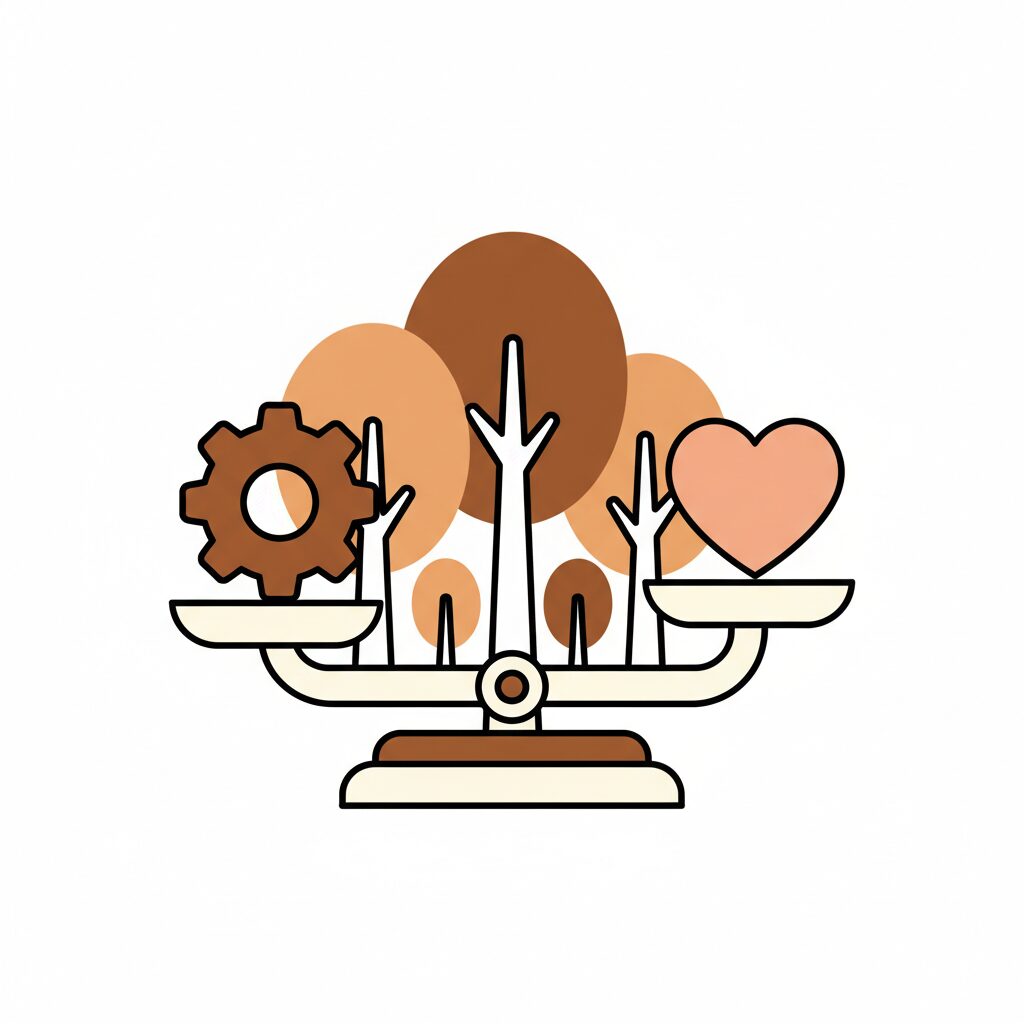 기술과 인간의 조화를 상징하는 이미지