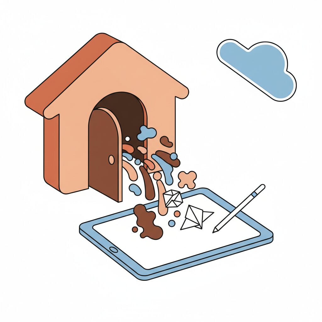 Famille créant ensemble à la maison