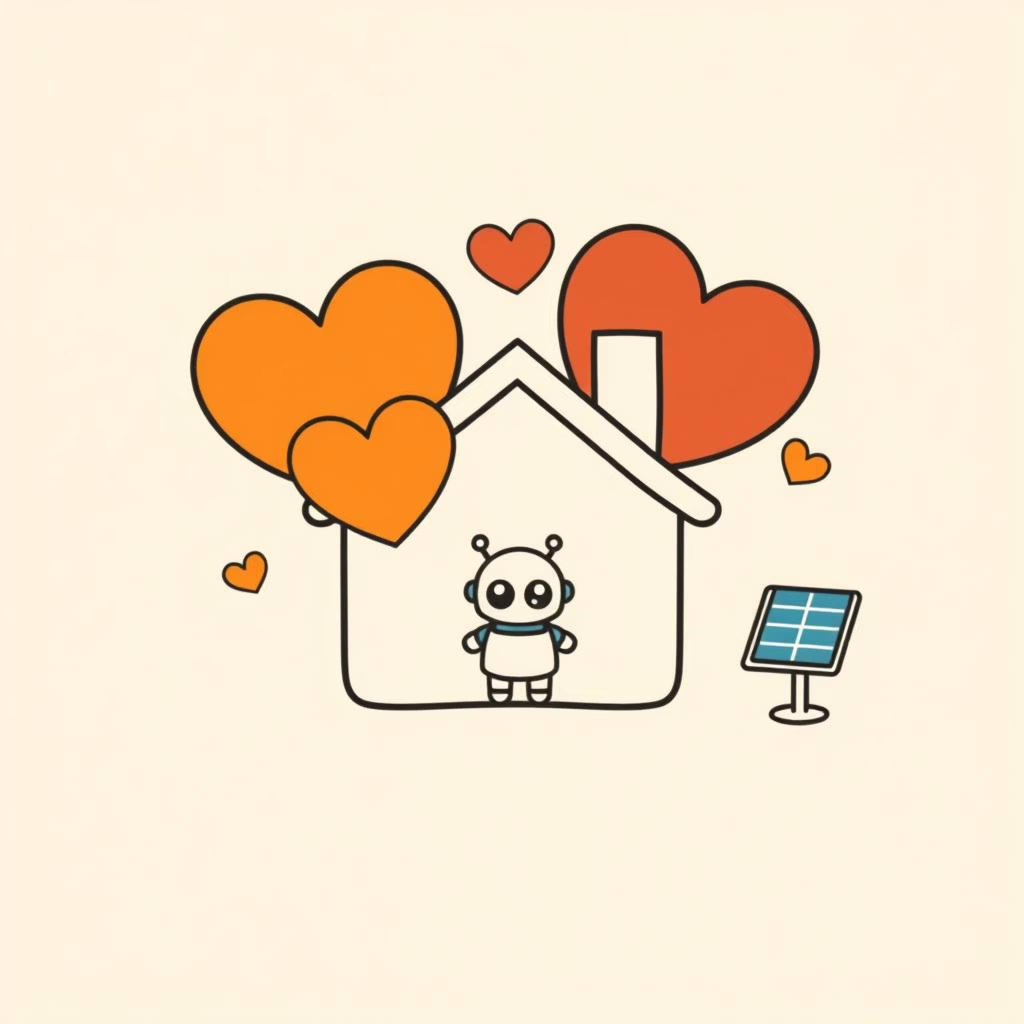 가족이 함께 테이블에서 대화하는 따뜻한 모습