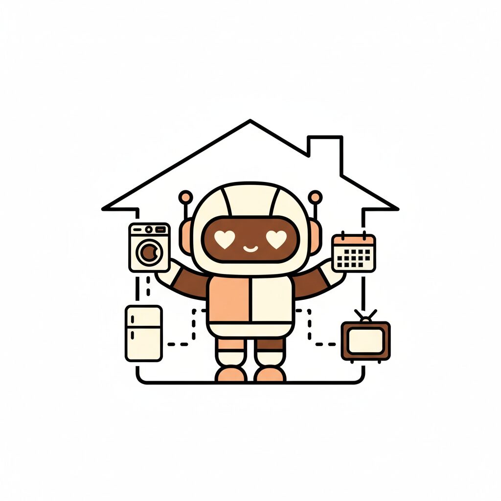 Famille explorant un assistant d'achat ensemble