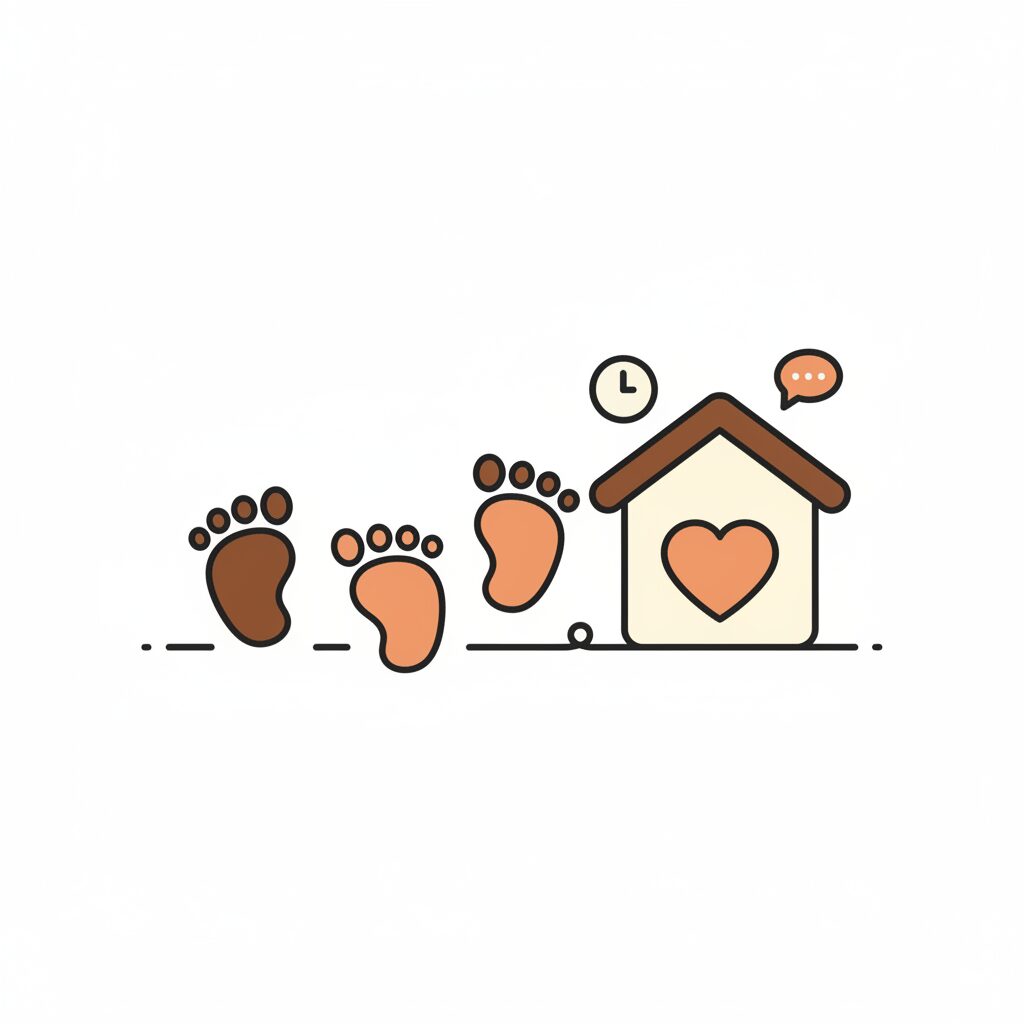 Padres e hijos compartiendo merienda en una cocina acogedora