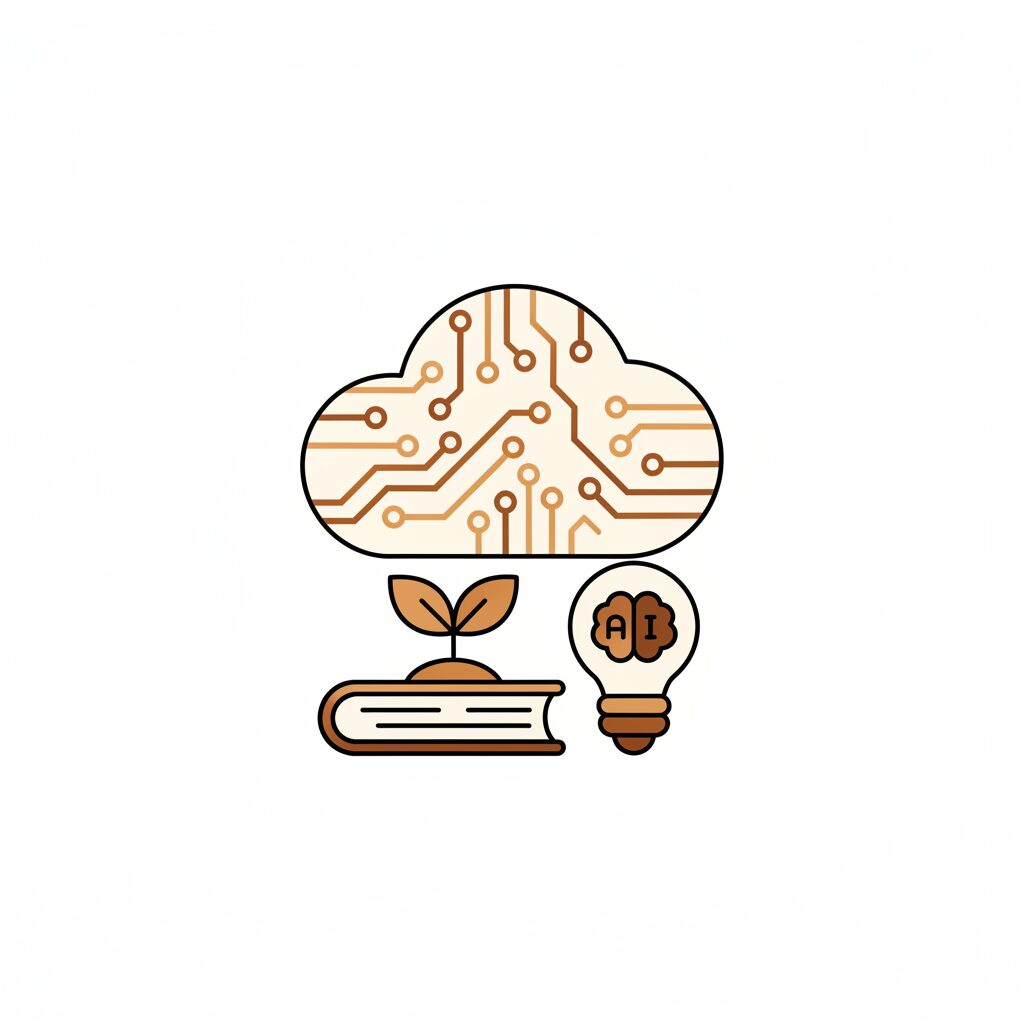 젊은 연구원들이 AI 기술을 논의하며 협력하는 모습