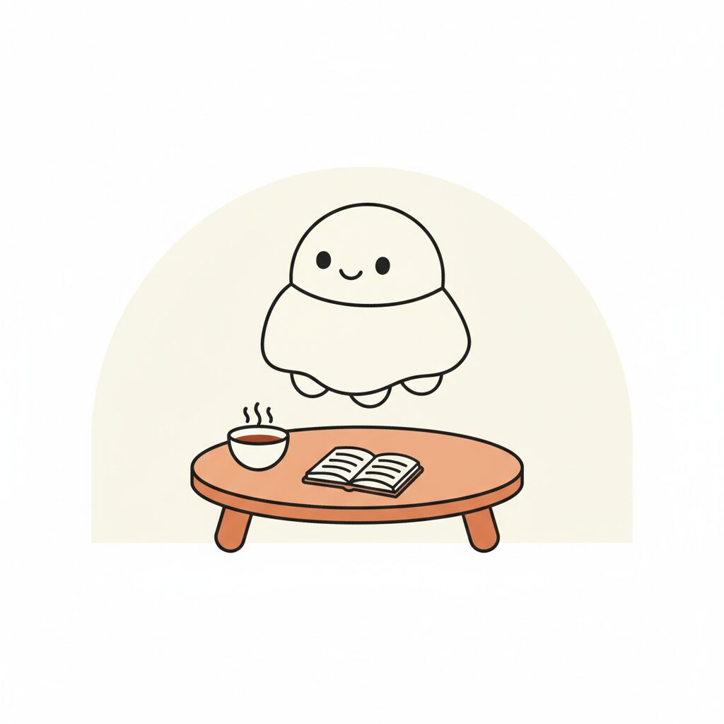 Família sorridente organizando tarefas com dispositivo digital em casa