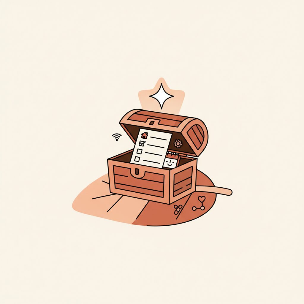 Child exploring technology with parents