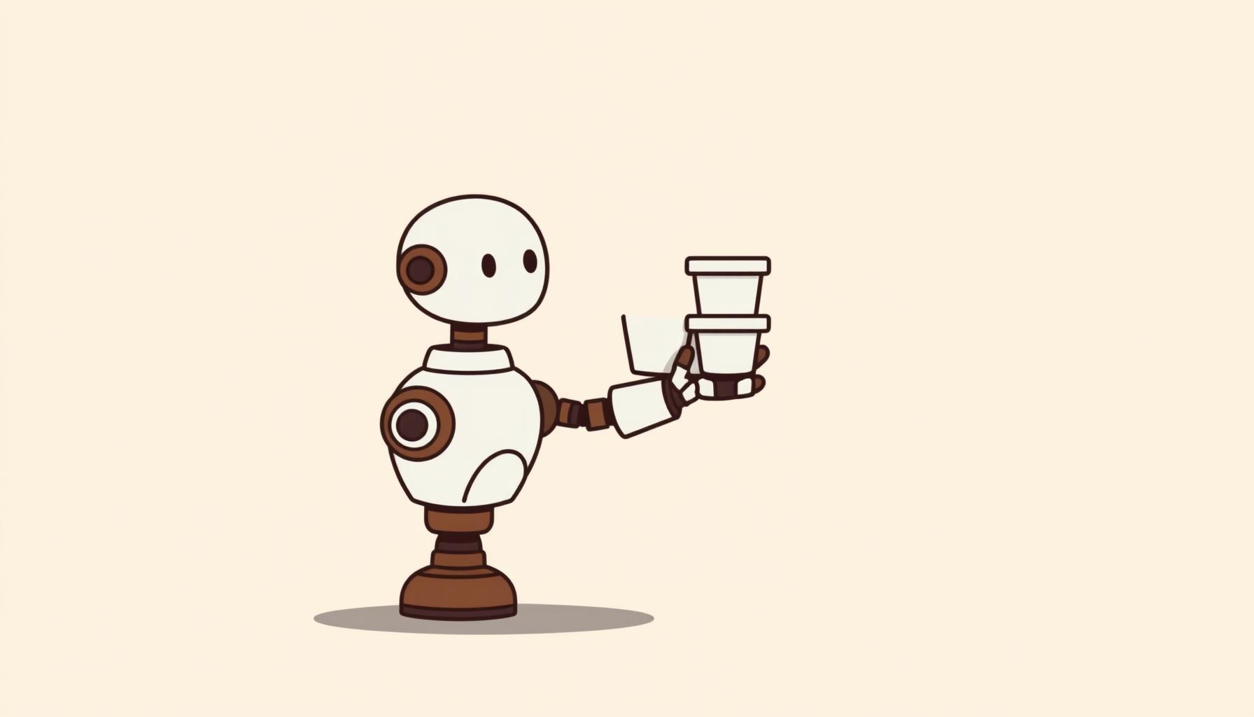 Representación de un sistema de IA tomando pedidos en un restaurante