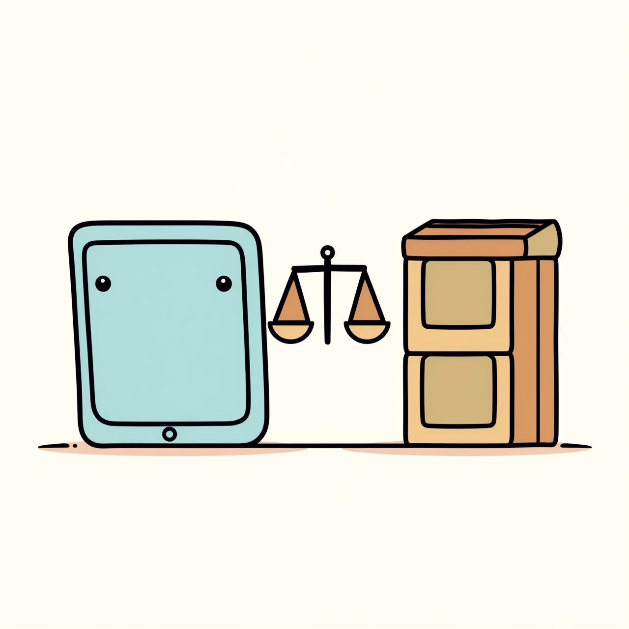 가족이 함께 기술과 자연 놀이 균형 맞추는 모습