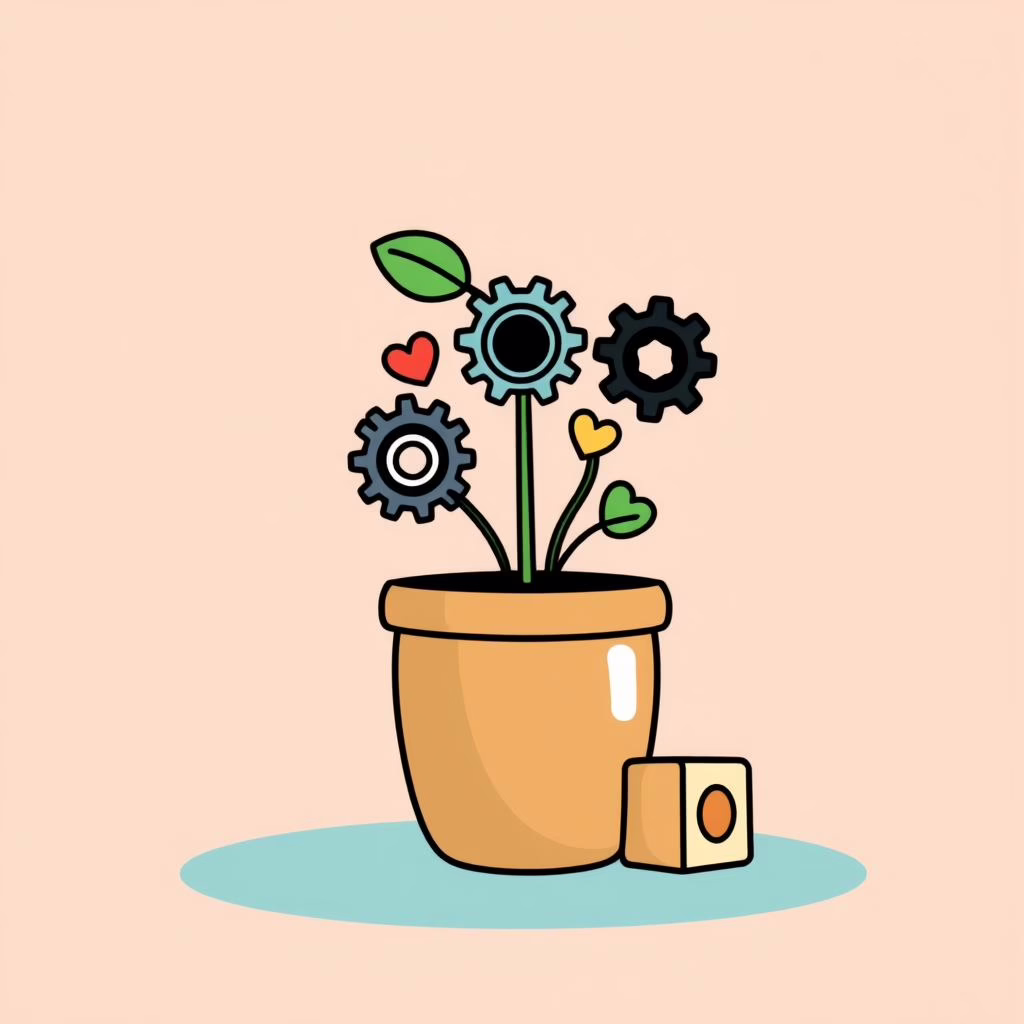 Bé gái chơi xếp hình sáng tạo cùng cha để phát triển tư duy công nghệ