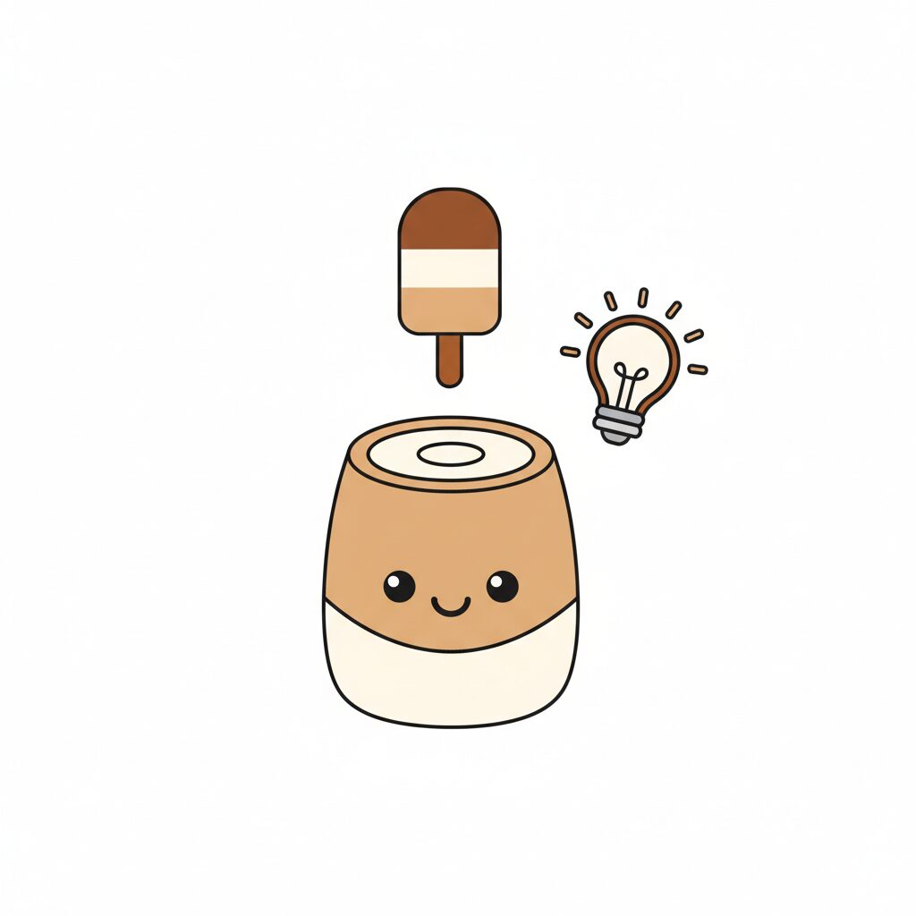 Child giggling while talking to smart speaker