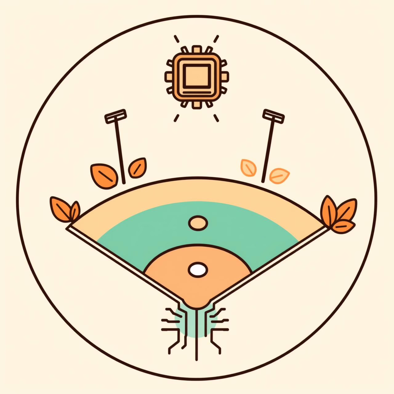 Sân bóng chày với công nghệ AI hiện đại