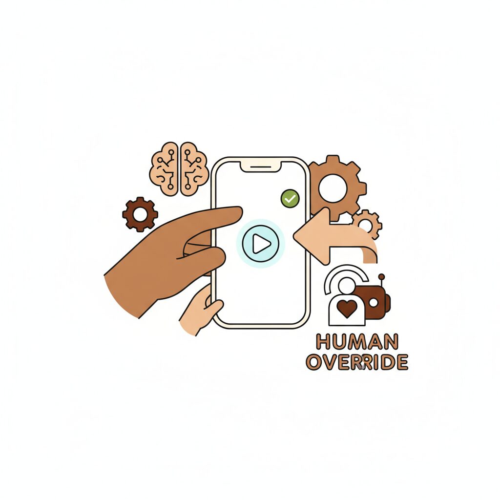 부모가 아이에게 태블릿 사용 설명하며 웃는 모습