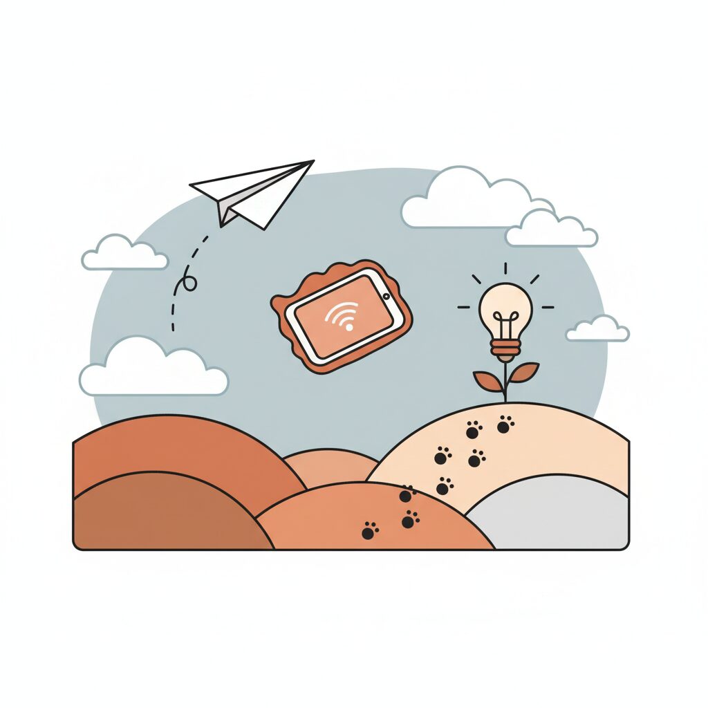 Niño explorando un dispositivo digital con guía parental