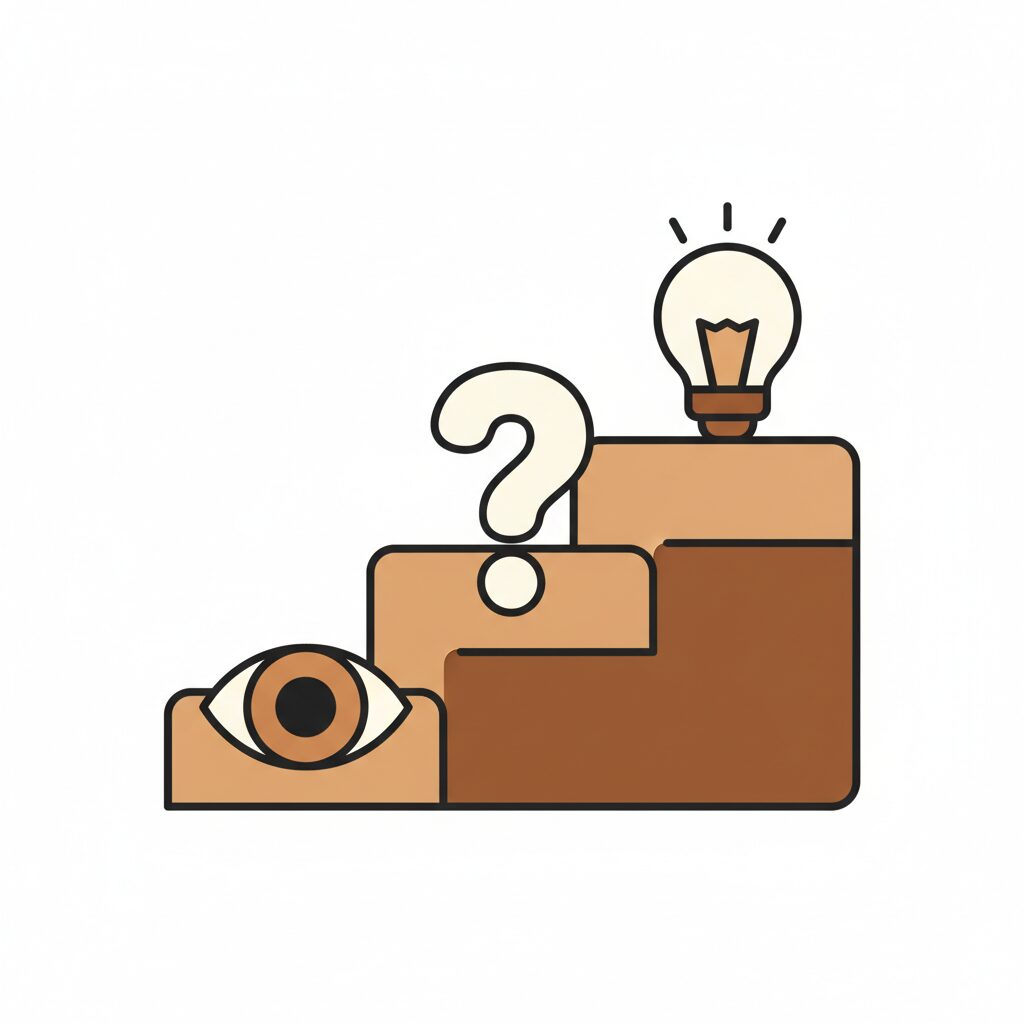 아빠와 딸이 공원에서 AI 로드맵을 그리며 이야기하는 모습