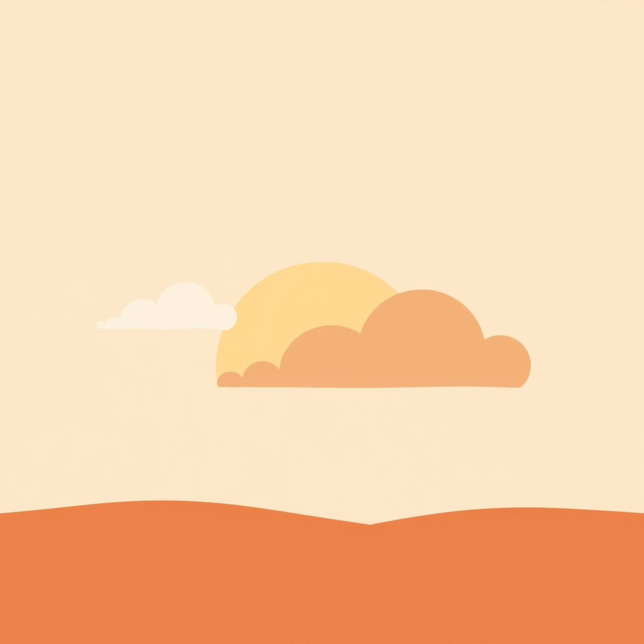 Child painting a sunset with mixed colors, embodying creative exploration