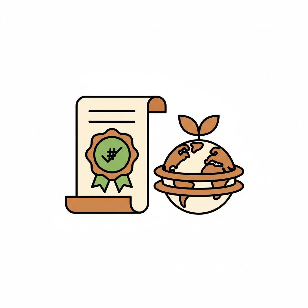 Digital coins with green report card certification