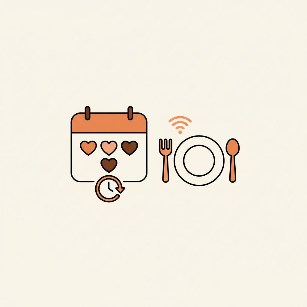 Family connecting while technology handles tasks