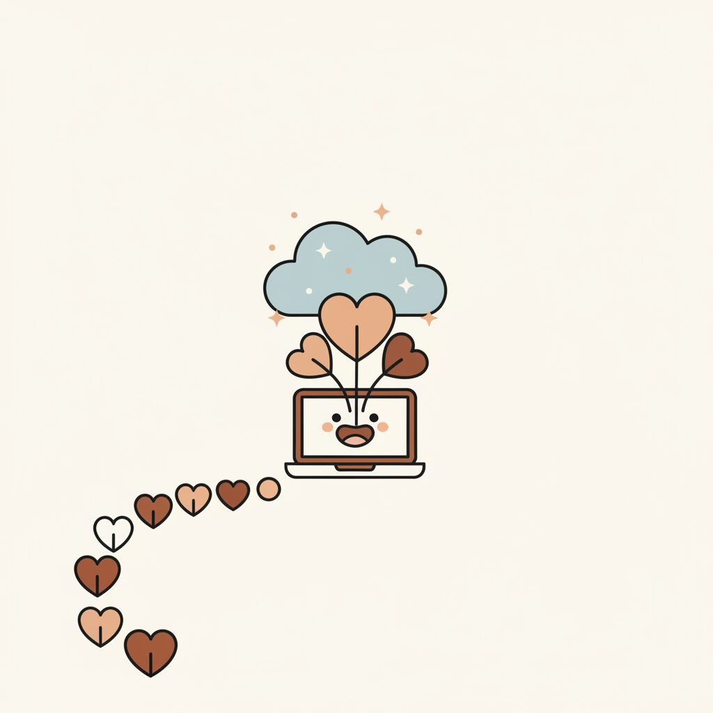 小女孩和爸爸在公园用平板画AI小怪兽