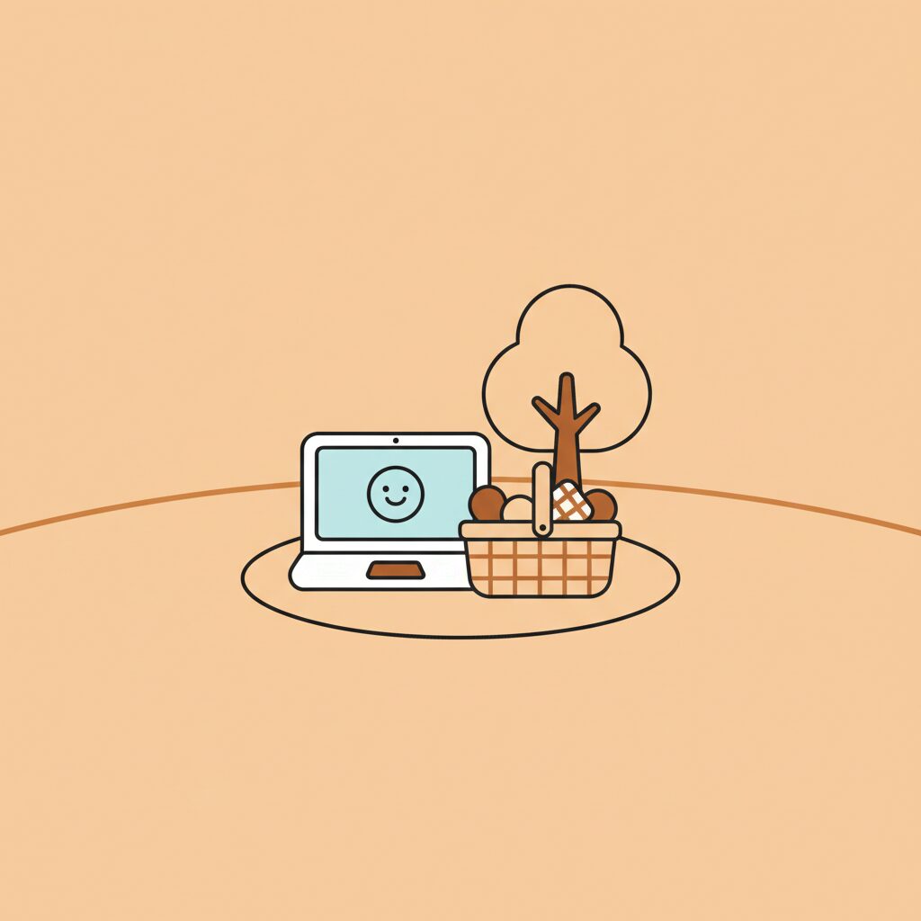 Gia đình đang vui chơi ngoài trời cùng nhau