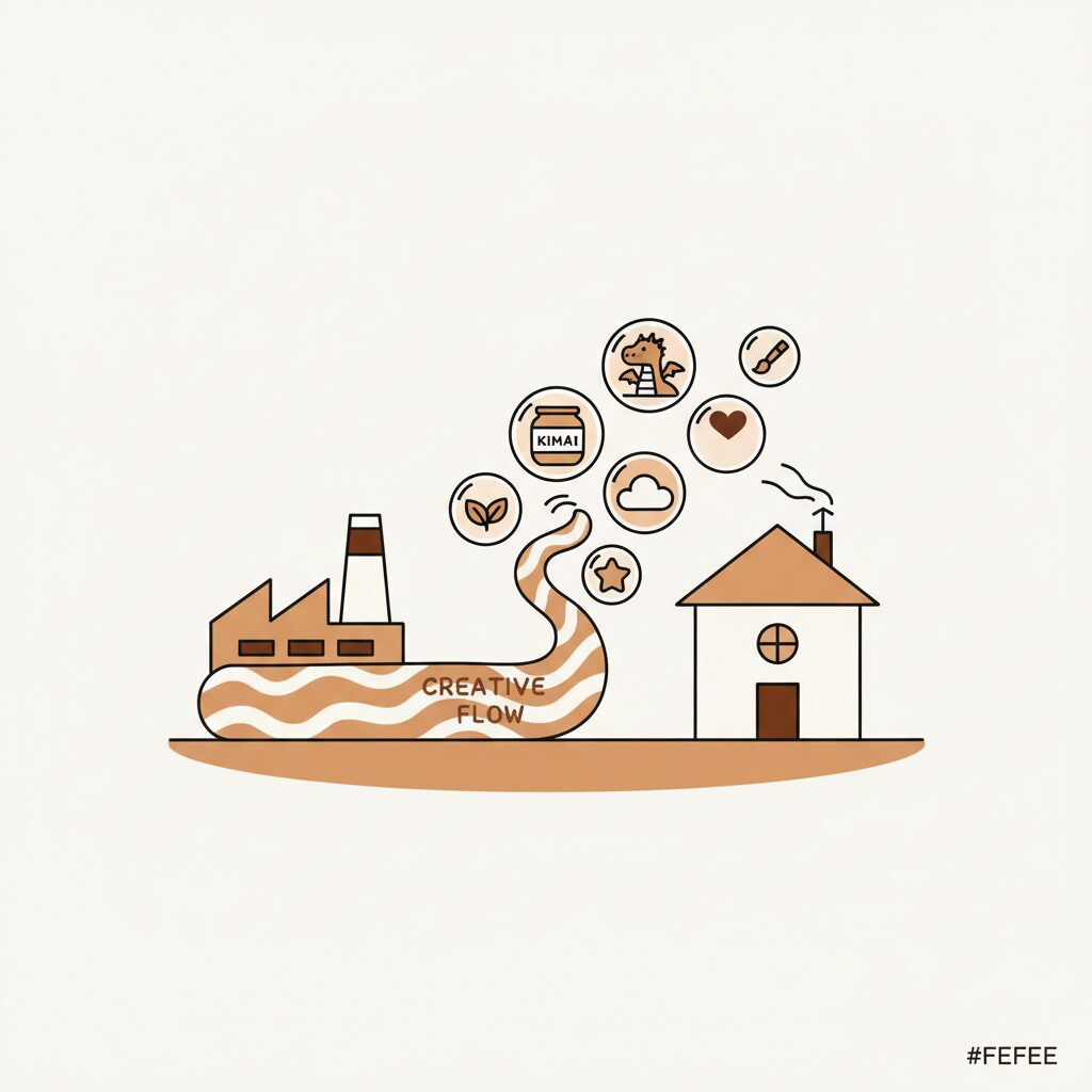 Enfant utilisant une application créative