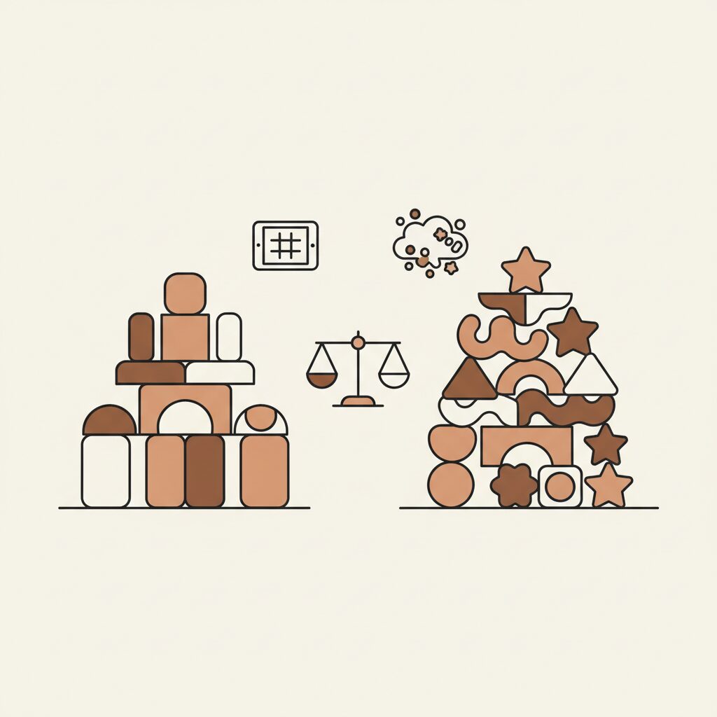 توازن نادر: التكنولوجيا والإبداع البشري في المنزل