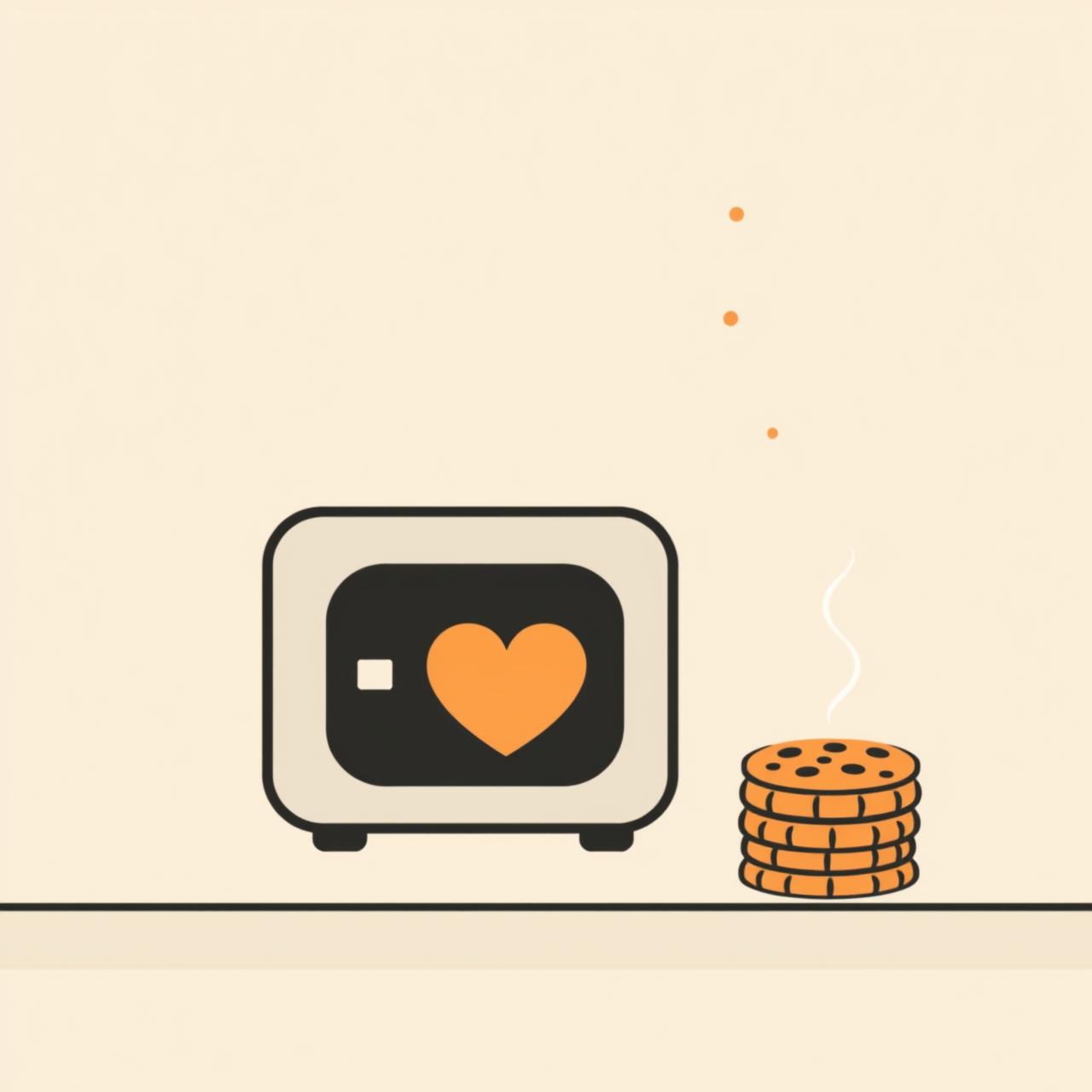 家庭厨房里烤饼干的温情画面