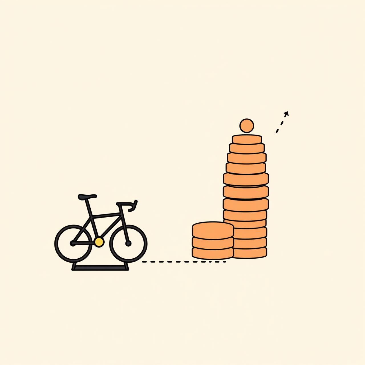 父亲教孩子骑自行车的温馨场景