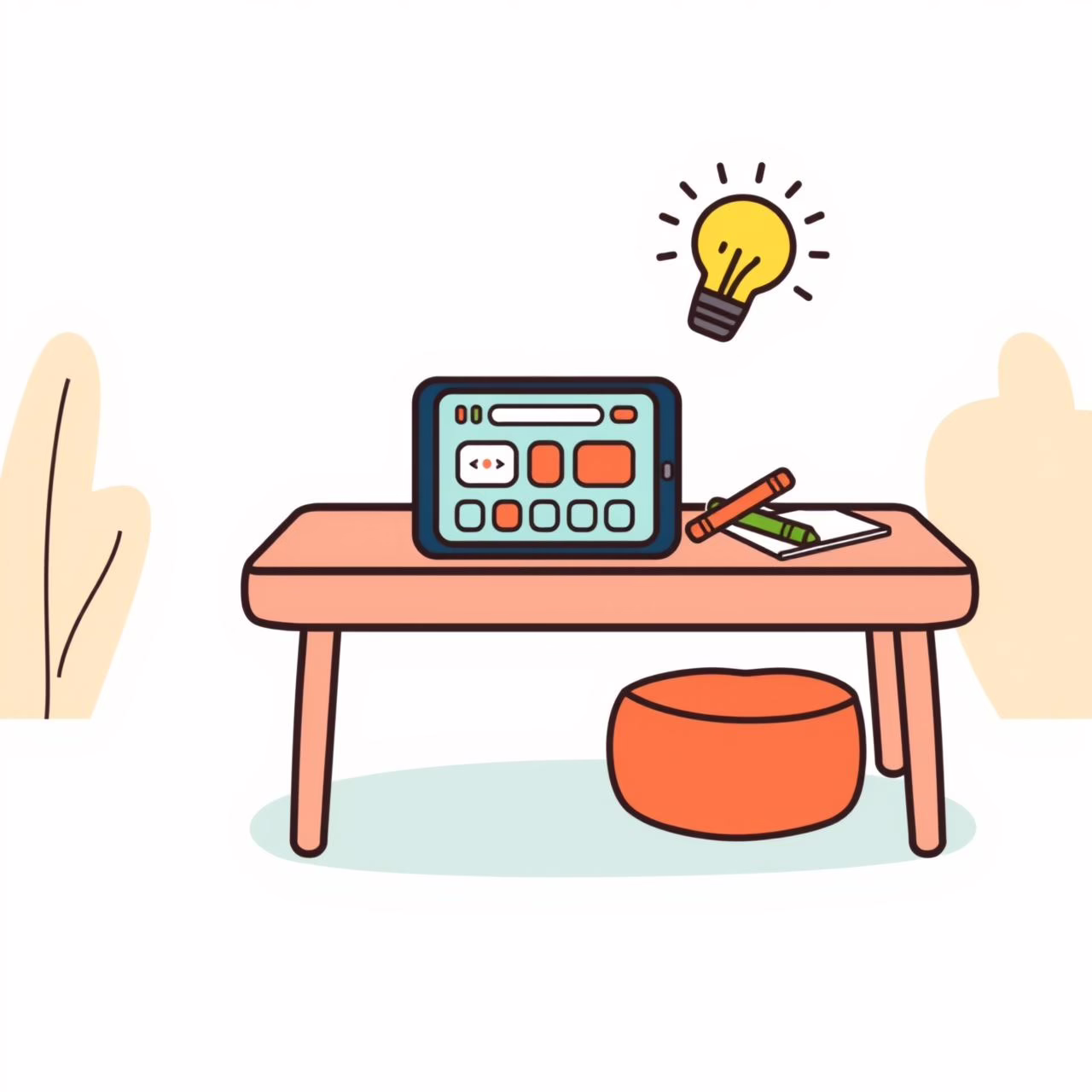 Child creating art in dedicated family craft zone