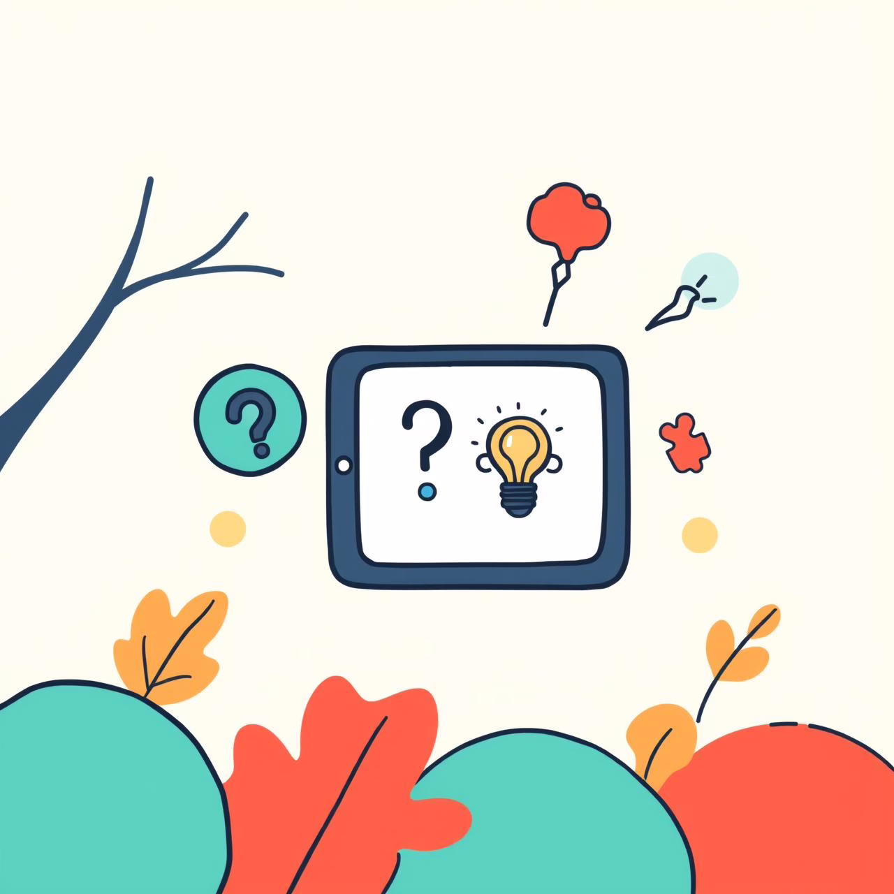 Child curious about a tablet suggesting birdhouse nails at hardware store