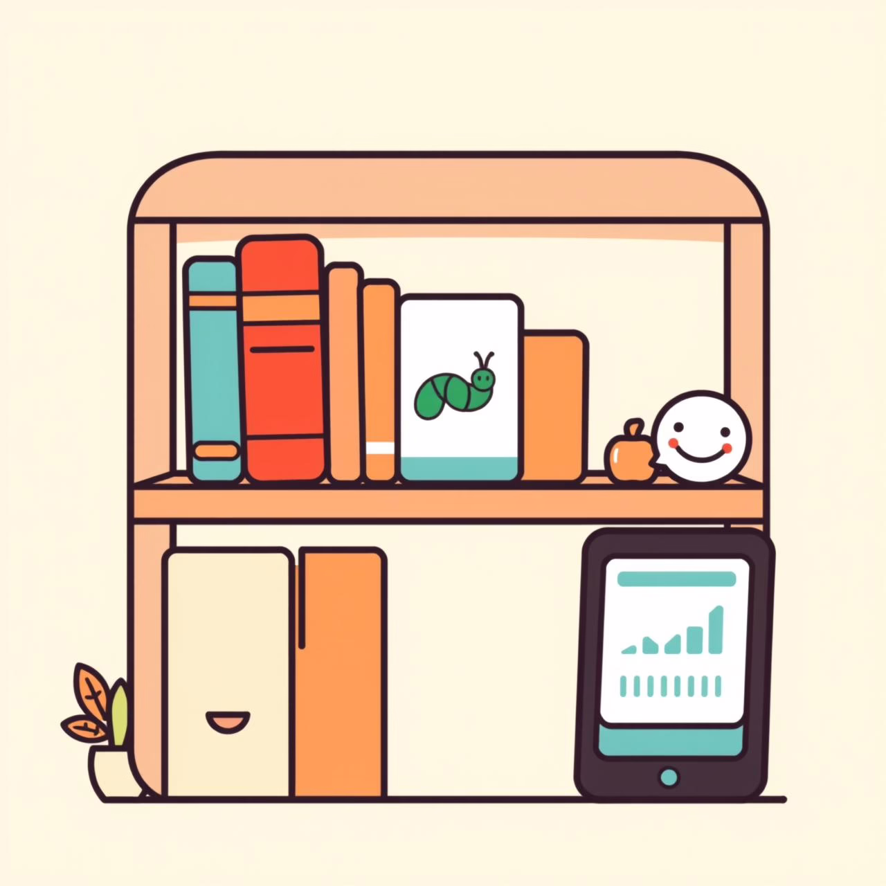 Child smiling at bookstore owner who hands them a picture book