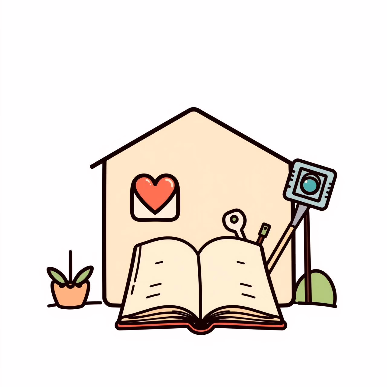 Familia disfrutando tarde creativa con manualidades en mesa, materiales sencillos y risas compartidas